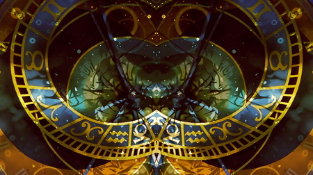 astrological symbol Zodiac. Abstract color background. Computer collage.の写真素材