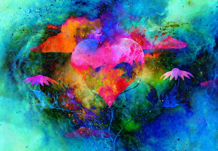 Healing power of nature nurturing and recovering heart with her powers.の写真素材