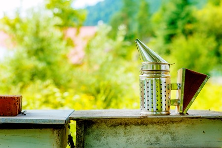 Smoke beekeeper for processing bees by smoke.の写真素材