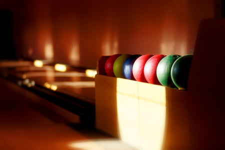 Insight into bowling hall prepared for the players.の写真素材