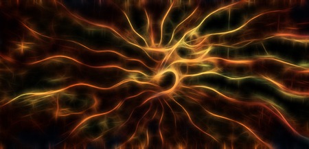 drawing of om sign, sacred symbol. Fractal effectの写真素材