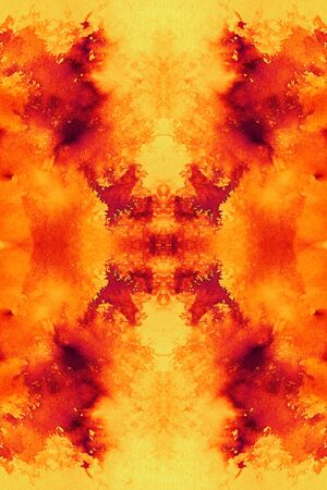 abstract black splashes on white watercolor paper. monochrome imageの写真素材