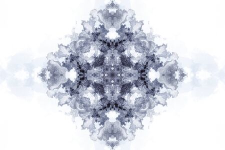 abstract black splashes on white  paper. monochrome image.の写真素材