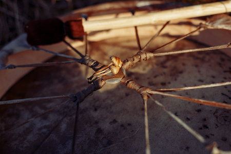Shamanic drum in nature