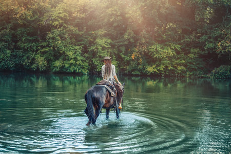 Young beautiful dreadded girl outdoors with her true horse.
