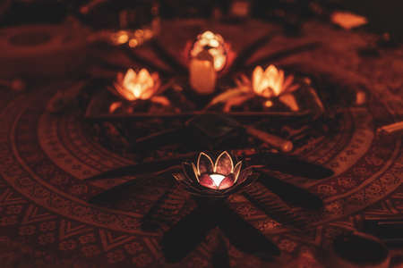 Cacao ceremony space, heart opening medicine.の写真素材