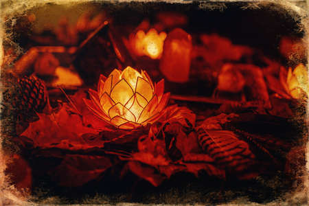 Cacao ceremony space, heart opening medicine.の写真素材