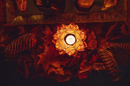 Cacao ceremony space, heart opening medicine.の写真素材