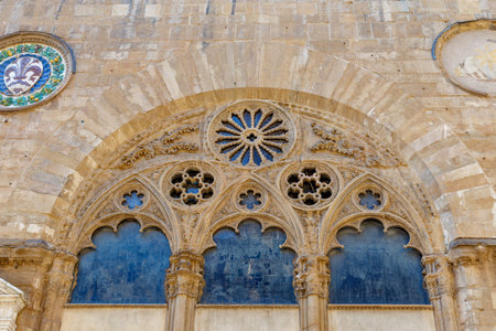 Beautifully decorated window on the cathedral.