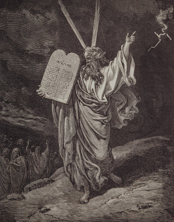 Graphic art from Gustave Dore published in The Holy Bible.のeditorial素材