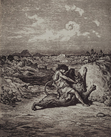 Graphic art from Gustave Dore published in The Holy Bible.のeditorial素材