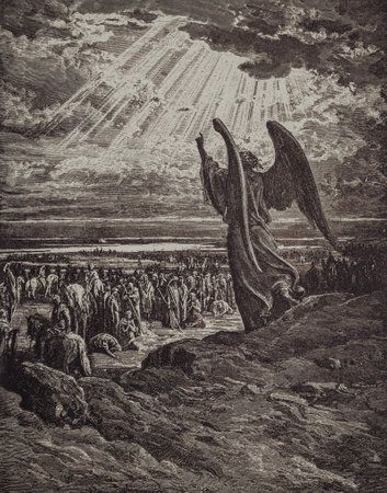 Graphic art from Gustave Dore published in The Holy Bible.のeditorial素材