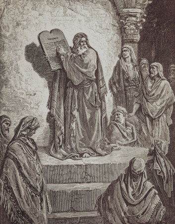 Graphic art from Gustave Dore published in The Holy Bible.のeditorial素材