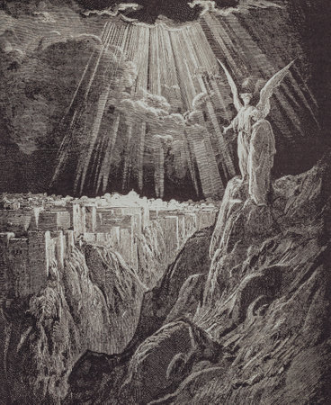 Graphic art from Gustave Dore published in The Holy Bible.のeditorial素材