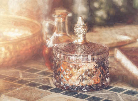 Spa and aromatherapy. Painting effect.の写真素材