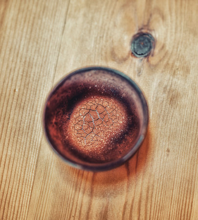 cup of cocoa after the cocoa ceremony.