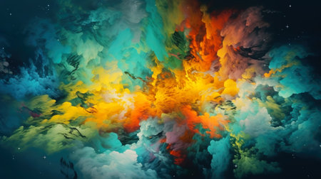 Cosmic space and stars, cosmic abstract background. generative aiの写真素材