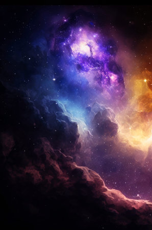 Cosmic space and stars, cosmic abstract background. generative ai