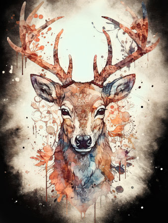 sacred ornamental deer. gnerative aiの素材