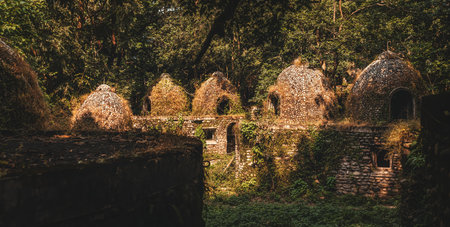 famous beatles ashram in india.の写真素材
