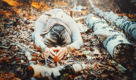 Meditation in Nature An Inner Journey for Achieving Clarity and Calmness Within Yourselfの写真素材