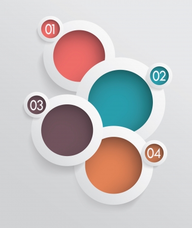 Round infograhpic elements which can be used for web, presentations, brochures, etc のイラスト素材