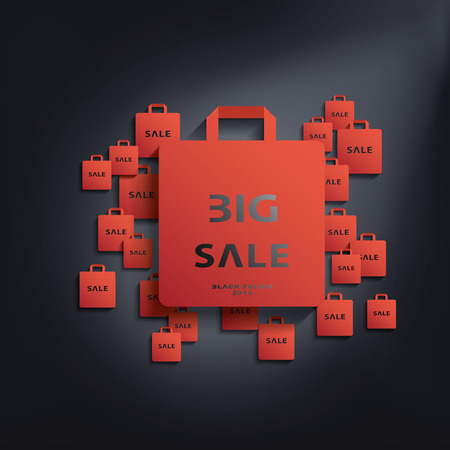 Black friday sales sign vector illustration suitable for promotion of shopping, flyers, posters, etc のイラスト素材