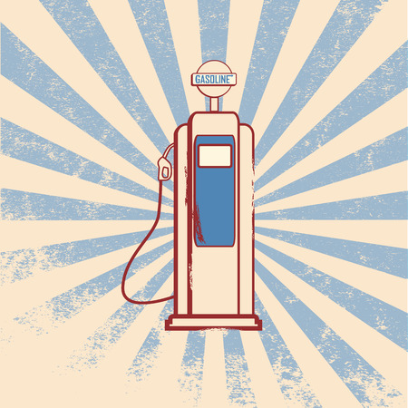 Vintage gas dispenser sign with space for textのイラスト素材