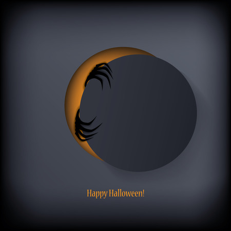 Halloween card vector illustration with scary hands and space for your textのイラスト素材