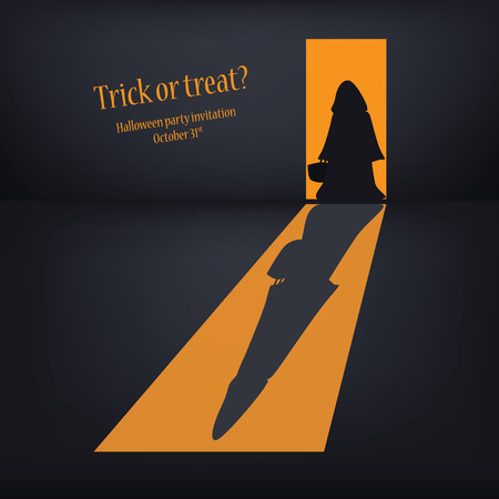Halloween card vector illustration suitable for halloween party invitation or promotion, etc  with space for textのイラスト素材