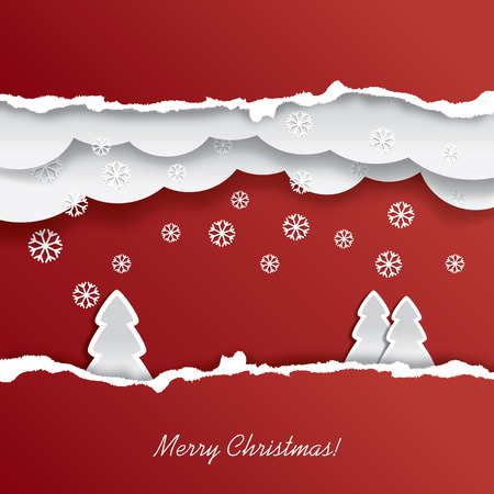 Christmas card vector illustration with space for textのイラスト素材