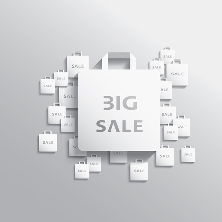 Modern shopping sale design vector illustration suitable for advertising sales or as a web icon, etc のイラスト素材