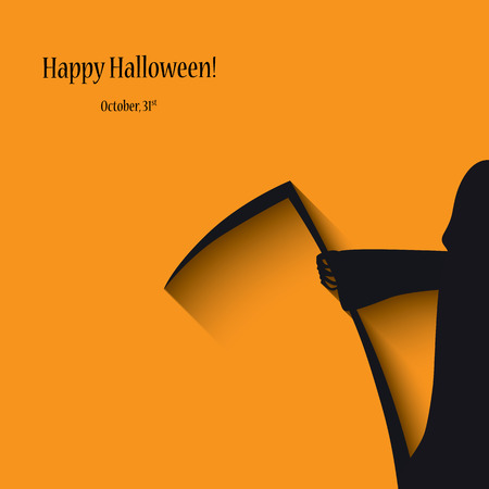Halloween card or postcard design with happy smile monsters and space for text. のイラスト素材