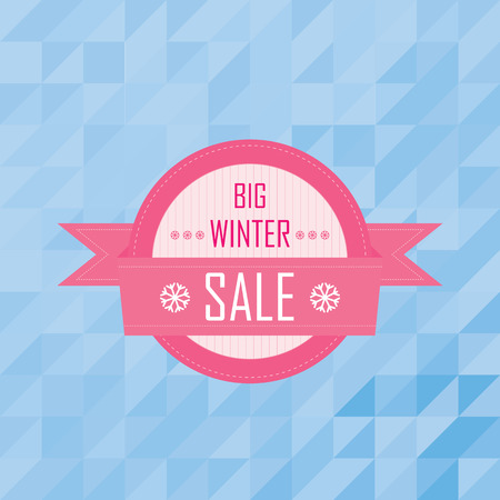 Big sales badge on mosaic pattern background suitable for promotion of salesのイラスト素材