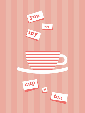 Romantic card vector illustration suitable for postcards with romantic themesのイラスト素材