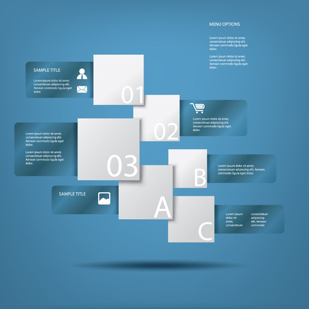 Infographics and web elements vector illustration with space for textのイラスト素材