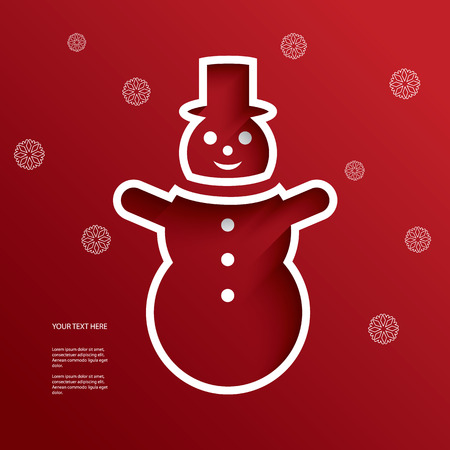 Christmas vector illustration with cutout 3d effect suitable for Christmas cards, sales promotion. Eps10 vector illustrationのイラスト素材