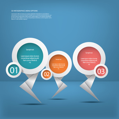 White infographic elements with modern arrows suitable for infographics, web layout, presentations, etc.のイラスト素材