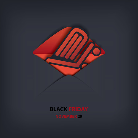 Black Friday sales illustration suitable for advertising, vouchers, gift cards, posters.のイラスト素材