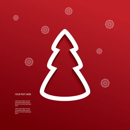 Christmas illustration with cutout 3d effect suitable for Christmas cards, sales promotion. のイラスト素材