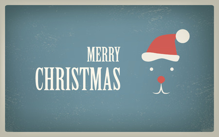 Vintage Christmas card with retro hipster design and minimalist style.のイラスト素材