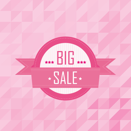 Big sales badge on mosaic pattern background suitable for promotion of salesのイラスト素材