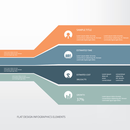 Infographics menu options  design with four options and space for your text. Suitable for presentations or web designのイラスト素材