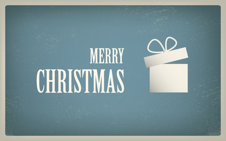 Vintage Christmas card design with grunge texture.のイラスト素材