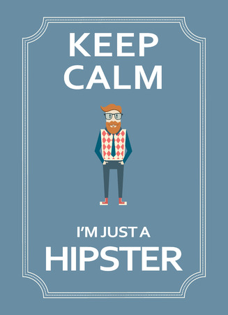 Hipster motivational poster with funny text.のイラスト素材