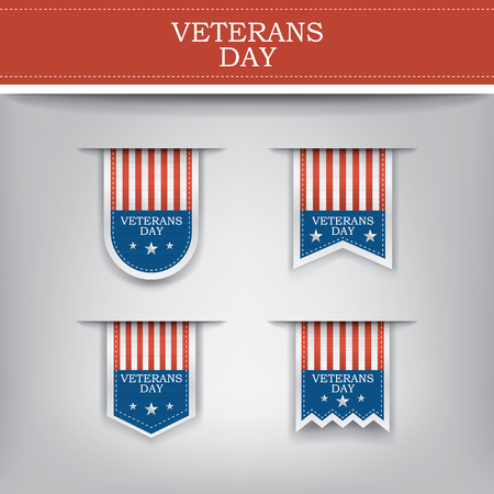 Veterans day ribbon elements for websites. のイラスト素材