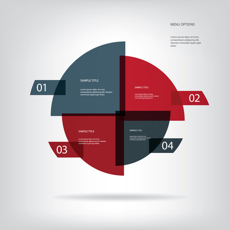 Round colorful infographic elements with various icons suitable for infographics, web layout, presentations, etc. Eps10 vector illustrationのイラスト素材