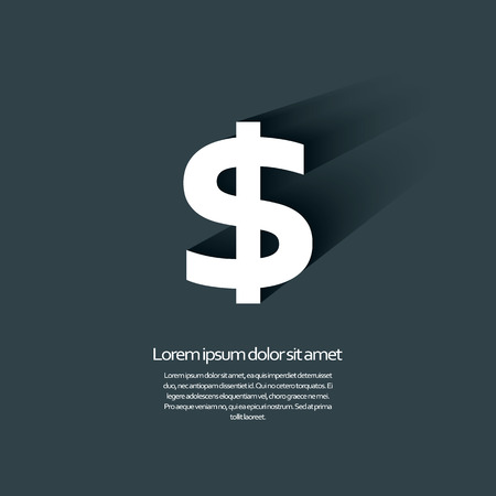 US dollar currency sign with 3d effect. Eps10 vector illustration.のイラスト素材