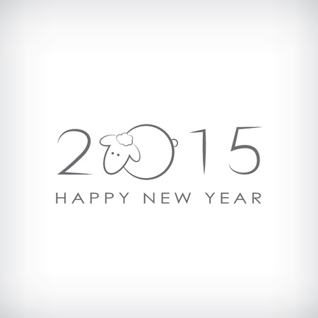 Year of the sheep or goat 2015 from Chinese zodiac calendar. Eps10 vector illustrationのイラスト素材
