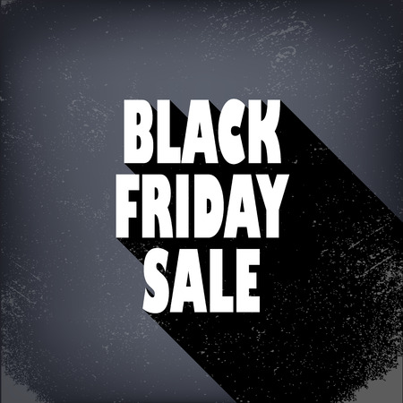 Black friday sales poster in vintage style with creative typography. Eps10 vector illustration.のイラスト素材